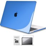 Codegen Apple 13" Macbook Pro A1706 A1708 A1989 A2159 A2338 M1 Kristal Lacivert Kılıf Koruyucu + Ekran Filmi