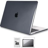 Codegen Apple 13" Macbook Pro A1706 A1708 A1989 A2159 A2338 M1 Kristal Siyah Kılıf Koruyucu + Ekran Filmi