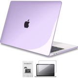 Codegen Apple 13" Macbook Pro A2338 M1 Kristal Mor Kılıf Koruyucu + Ekran Filmi