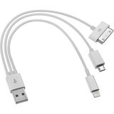 Codegen Apple iPhone Uyumlu 30 Pin / 8 Pin / Micro USB 20 Cm Şarj Kablosu CDG-CNV73