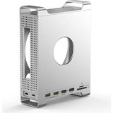 Codegen Mac Mini M4/m4 Pro 9 In 1 Type-C Nvme SSD Alüminyum Çevirici Stand Docking Station CDG-NSC201 - Gri - Metal