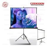 Codegen TX-18 Tripod İthal Projeksiyon Perdesi 180x180 Arkası Siyah Fonlu Ayaklı Perde