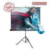 Codegen Tx-20 Tripod Projeksiyon Perdesi 200X200 (Arkası Siyah Fonlu - Taşınabilir Ayaklı Model)(1923)