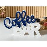 Coffee Bar Dekoratif Biblo - Kahve Köşelerine Özel Dekor (Mavi)