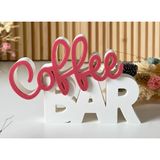 Coffee Bar Dekoratif Biblo - Kahve Köşelerine Özel Dekor (Pembe)