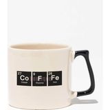 Coffee Baskılı | Periyodik Tablo Hediyelik | Siyah Kulplu Modern Seramik Kupa