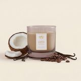 Coffee Biscuit 200 gr Kokulu Cam Mum – Kahve, Şeker ve Vanilya ile Sıcacık Bir Atmosfer - Çok Renkli