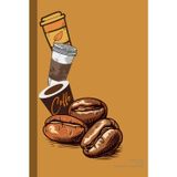 Coffee break: Hardcover notebook | 6*9| | 120 pages | No lines | Suitable for taking notes and drawing | On the right corner of the paper, there is a date