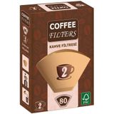 Coffee Filters 1/2 2 Numara Brown 80 Adet Filtre Kahve Kağıdı