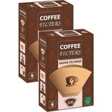Coffee Filters Caffeo No4 100 Adet Kahve Filtre Kağıdı x 2 Adet