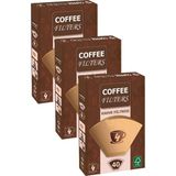 Coffee Filters Caffeo No4 40 Adet Kahve Filtre Kağıdı x 3 Adet - Kağıt Filtre