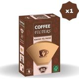 Coffee Filters Coffe Filters Filtre Kahve Kağıdı Brown 80'Li - (1 Adet)