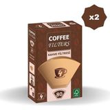 Coffee Filters Coffe Filters Filtre Kahve Kağıdı Brown 80'Li - (2 Adet)