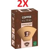 Coffee Filters Filtre Kahve Kağıdı 1/2 2 Numara 2X80'LI Paket Toplam 160'lı