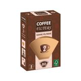 Coffee Filters Filtre Kahve Kağıdı 80'li Brown 1X2