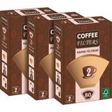 Coffee Filters Filtre Kahve Kağıdı No:2 80'li @ 3 Paket - Kağıt Filtre - 240 gr