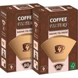 Coffee Filters Filtre Kahve Kağıdı No:4 80'li @ 2 Paket - 160 Adet - Kağıt Filtre