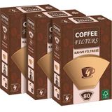 Coffee Filters Filtre Kahve Kağıdı No:4 80'li @ 3 Paket - Kağıt Filtre - 240 Adet