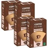 Coffee Filters No:4 4 Numara Filtre Kahve Kağıdı Brown 100'LÜ 4 Paket
