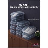 Coffee Moni 20 ADET ERKEK AYAKKABI KUTUSU ŞEFFAF AYAKKABI DÜZENLEYİCİ ORGANİZER
