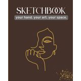Coffee Sketchbook for Artists: 100 Blank Brown Pages | 8x10 Inch Drawing Journal for Kids, Teens & Adults | Ideal for Drawing, Doodling & Art Practice | Perfect for Coffee & Art Lovers