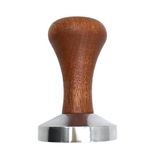 Coffee Time Ahşap Saplı Barista Kahve Tamper, Paslanmaz Çelik Taban (58 mm)