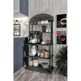 Coffee Time Çok Amaçlı Dolap – Siyah Renkli Şık Tasarımıyla Kahve Köşesi, Tüm Kahve Makineleriyle Uyumlu, Raflı ve Çekmeceli Depolama Ünitesi, Modern Fonksiyonel Dolap