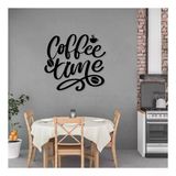 Coffee Time Siyah Ahşap Dekoratif Tablo Duvar Süsü