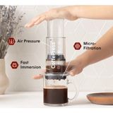 Coffepress Taşınabilir Basınçlı Kahve Presi | Hızlı Filtre Kahve Demleme, Kamp, Ofis ve Ev Kullanım - Şeffaf