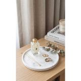 Cogo Seramik El Yapımı Seramik Taş Tozu Dekoratif Mini Tepsi 16 cm - Mermer Desenli Çok Amaçlı Sunumluk & Takı Anahtar Düzenleyici Banyo ve Antre Düzenleyici Tepsi - Dekoratif Sunumluk