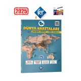 Coğrafyanın Kodları Dünya Haritaları Çalışma Defteri ve Soru Bankası KR Akademi+ Kalem