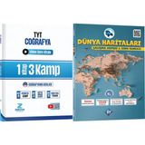 Coğrafyanın Kodları TYT Coğrafya 1 Kitap 3 Kamp Video Ders Kitabı ve Dünya Haritaları Çalışma Defteri Soru Bankası Seti Kr Akademi Yayınları