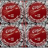 Çöğür Uzun Sap Bağlama Saz Teli 0.20 4 Adet Tam Takım Tel + her takım tel için 2 Tezene (4 adet Takım Tel 8 tezeneli paket)