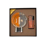 Cohiba 3 Torch Kamuflaj Çakmak Kristal Küllük İkili Puro Seti