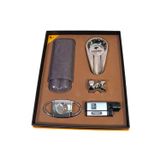 Cohiba 3 Torch Pürmüz Çakmak Kılıf Küllük Kesici Sehpa Gümüş Beşli Puro Seti TR10029