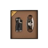 Cohiba 4 Torch Siyah Çakmak Siyah V Kesici İkili Puro Seti