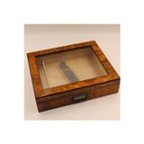 Cohiba Basic Camlı Puro Kutusu Humidor Slim Dijital Kahve