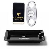 Cohiba Küllük Çakmak ve Metal Kesici Puro Aksesuar Seti Wide Tekli