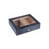 Cohiba Siyah Karbon Desenli Sedir Humidor Puro Kutusu