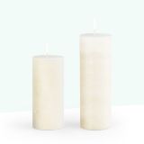 Coho Lumina Rustic Krem Silindir Mum 20 15 Cm Set Of 2