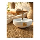 COHO Mermer Desenli Beton Tütsülük - Modern Minimalist Tütsü Yakma Kabı Oval