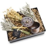 Coho Objet Box Antique Tütsü Gezdirme Çanağı Üzerlik Adaçayı Lavanta Hediye Seti - Standart