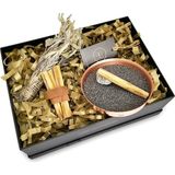 Coho Objet Coho Box Artisan Parlak Bakır Zen Tütsülük 3 Palo Santo Adaçayı Tütsü Hediye Seti - Standart