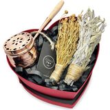 Coho Objet Coho Love Box Artisan Dövme Tütsü Çanağı Adaçayı Üzerlik Hediye Seti - Parlak Bakır - Standart