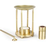 Coho Objet Lux Pirinç Aromaterapi Buhurdanlık Mum Söndürücü & Kibritlik Set - Standart