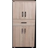 Çok Amaçlı 12679 Dolap Model Hard Parlak Somon Suntalem 4Raf 1Çekme 130 El Yapım