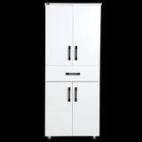 Çok Amaçlı 12940 Dolap Model Hard Parlak Beyaz Suntalem 4Raf 1Çekm 180 El Yapım