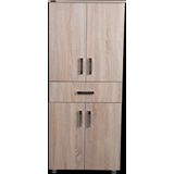 Çok Amaçlı 12941 Dolap Hard Model Parlak Somon Suntalem 4Raf 1Çekm 150 El Yapım