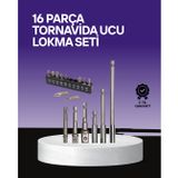 Çok Amaçlı 16LI Bits Uç Seti Dayanıklı Tornavida Adaptör