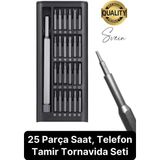 Çok Amaçlı 25 Parça Tornavida Seti Cep Telefonu Gözlük Kamera Saat Tablet Onarım Tamir Özel Kutulu